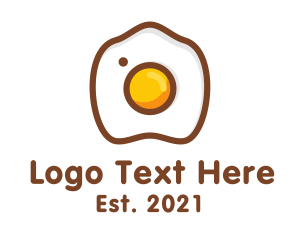 Photo Booth - Egg Yolk Camera logo design