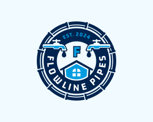 Faucet Plumbing Pipes logo design