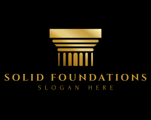 Gold Greek Column Logo