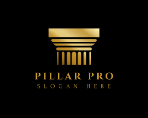 Gold Greek Column logo design