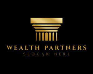 Gold Greek Column logo design