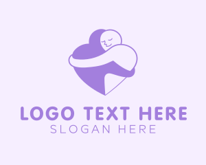 Connect - People Heart Hugging logo design