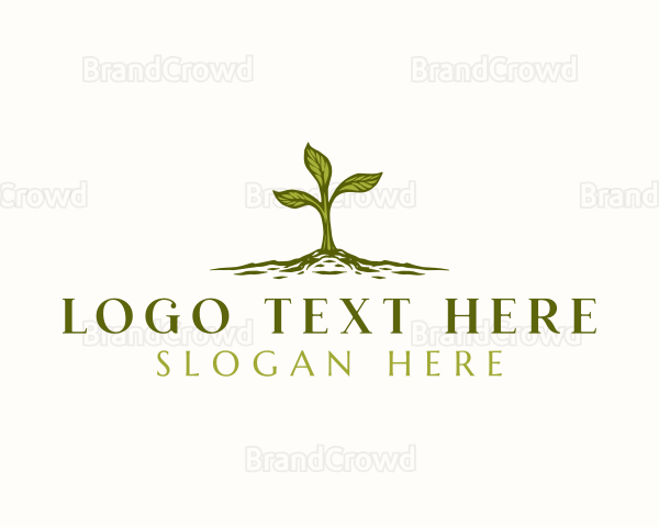 Organic Planting Eco Logo