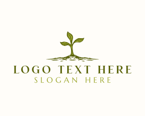 Organic Planting Eco Logo