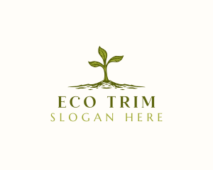 Organic Planting Eco logo design