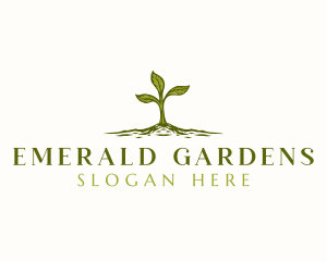 Organic Planting Eco logo design