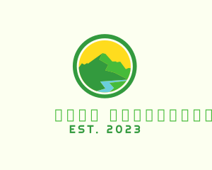 Campsite - Outdoor Mountain Alps logo design