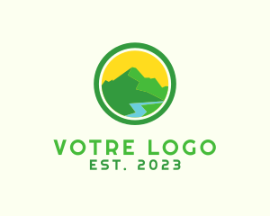 Camping - Outdoor Mountain Alps logo design