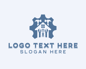 Cog - House Tools Home Improvement logo design