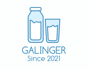 Supermarket - Dairy Milk Bottle logo design