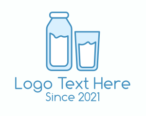 Healthy Living - Dairy Milk Bottle logo design