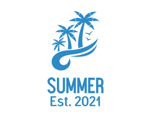 Blue Vacation Resort  logo design