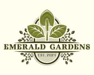 Garden Landscaping Shovel logo design