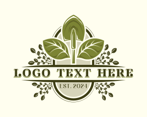 Garden Landscaping Shovel Logo