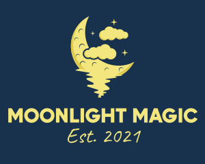 Midnight - Night Moon River logo design