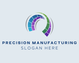 Manufacturing - Colorful Swoosh Business logo design