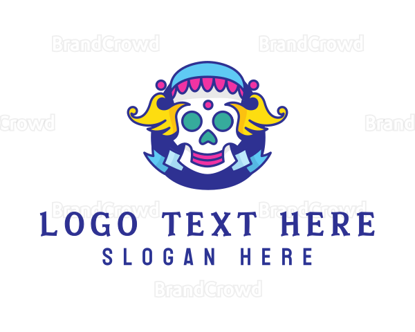 Colorful Skull Costume Logo