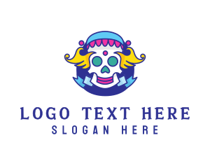 Cartel - Colorful Skull Costume logo design