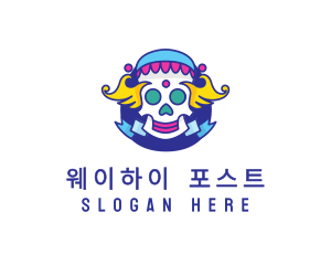 Colorful Skull Costume logo design