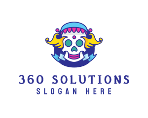 Colorful Skull Costume logo design