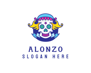 Colorful Skull Costume logo design