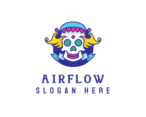 Colorful Skull Costume logo design