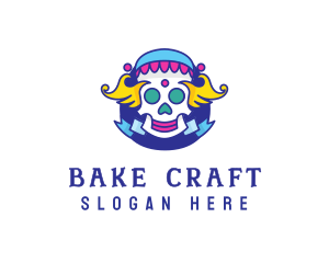 Colorful Skull Costume logo design