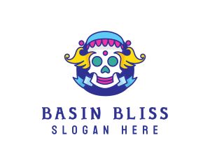 Colorful Skull Costume logo design