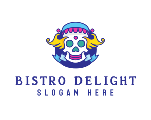 Colorful Skull Costume logo design