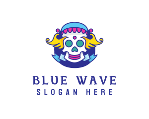 Colorful Skull Costume logo design