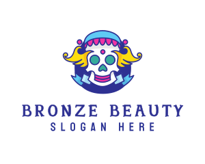 Colorful Skull Costume logo design