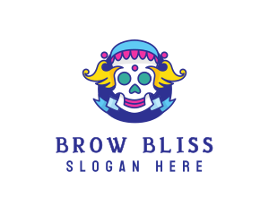 Colorful Skull Costume logo design