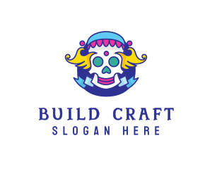 Colorful Skull Costume logo design