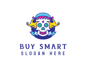 Colorful Skull Costume logo design