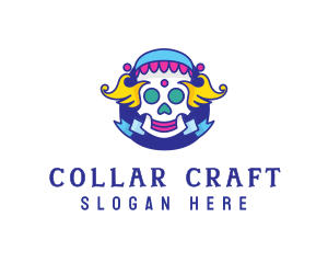 Colorful Skull Costume logo design