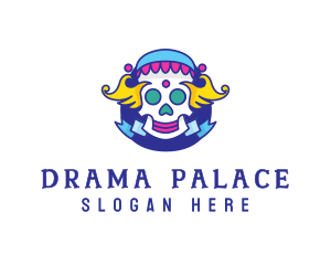 Colorful Skull Costume logo design