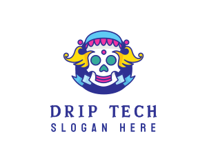 Colorful Skull Costume logo design