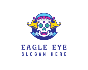 Colorful Skull Costume logo design