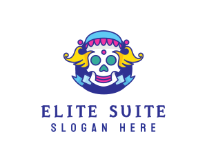 Colorful Skull Costume logo design