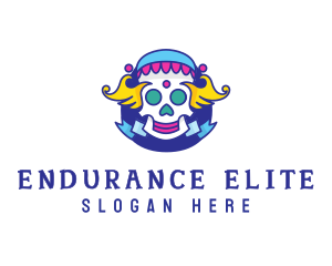 Colorful Skull Costume logo design