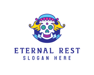 Undead - Colorful Skull Costume logo design