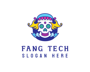 Colorful Skull Costume logo design