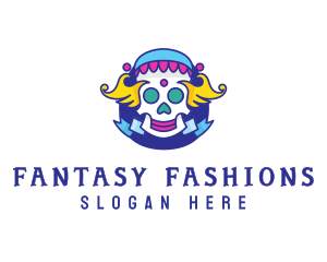 Costume - Colorful Skull Costume logo design