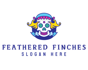 Colorful Skull Costume logo design