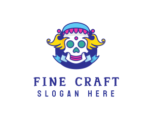 Colorful Skull Costume logo design