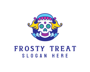 Colorful Skull Costume logo design