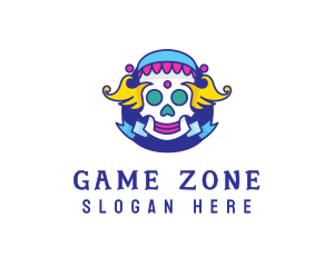 Colorful Skull Costume logo design