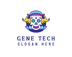 Colorful Skull Costume logo design