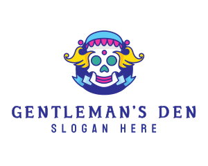 Colorful Skull Costume logo design