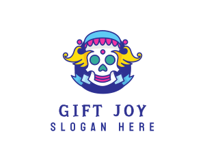 Colorful Skull Costume logo design